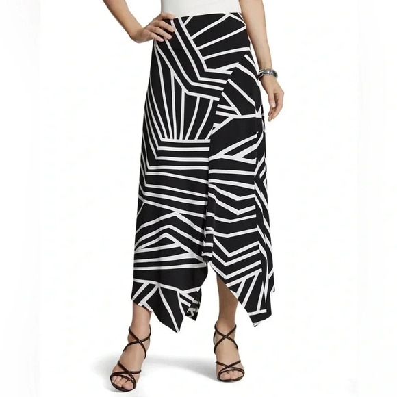 Chico’s striped Maxi SZ 2 - Picture 1 of 5